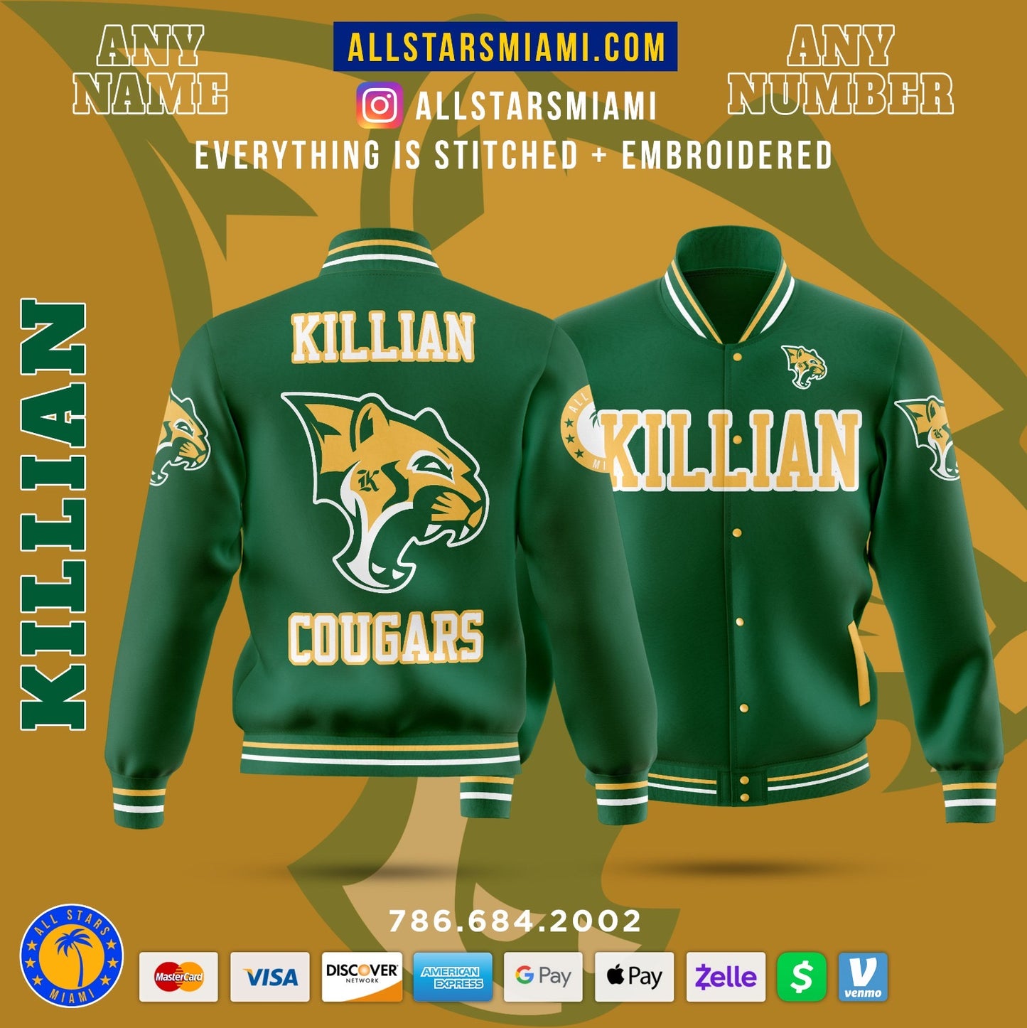KILLIAN COUGARS SATIN JACKET