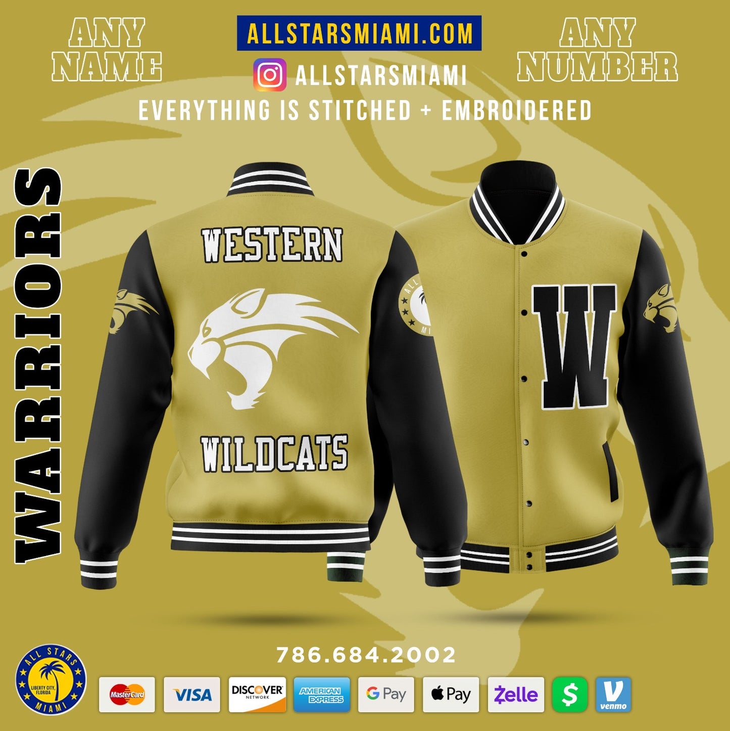 WESTERN WILDCATS VARSITY LETTERMAN JACKET