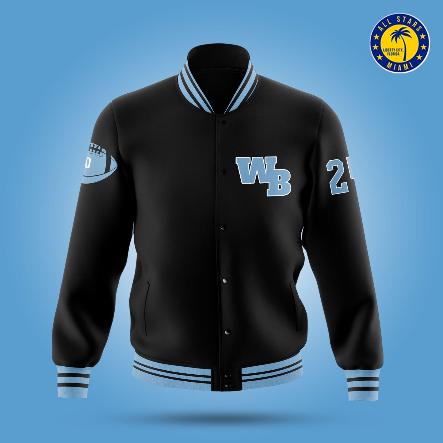 West Broward VARSITY LETTERMAN JACKET (BLACK)