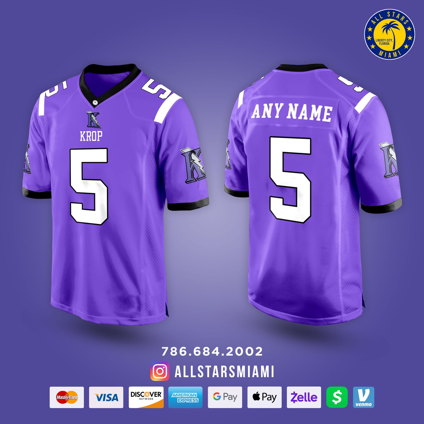 KROP LIGHTNING FOOTBALL JERSEY