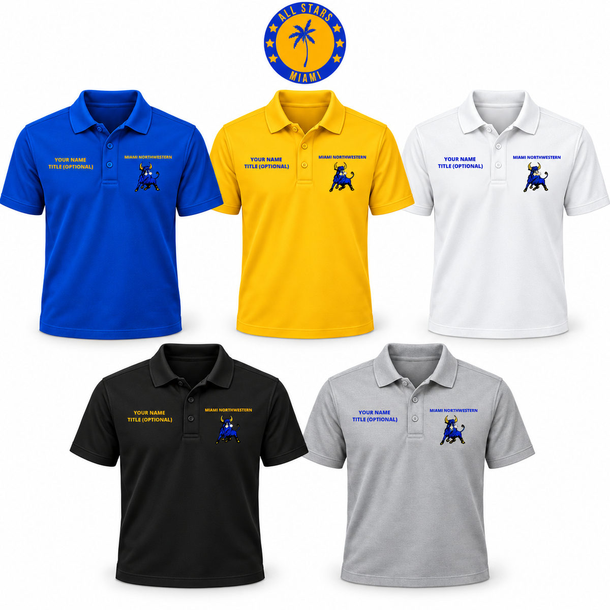 2027 Senior Fundraiser - Miami Northwestern Bulls Polo Shirt