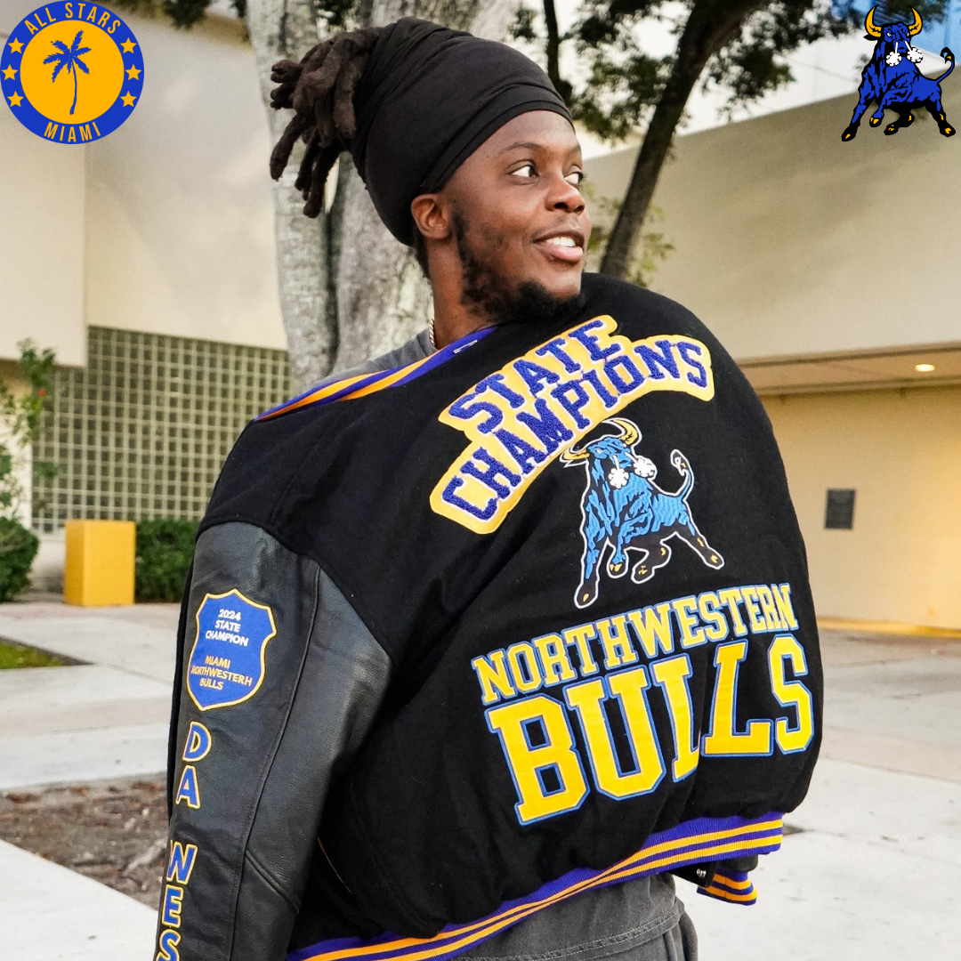 OFFICIAL MIAMI NORTHWESTERN BULLS 2024 STATE CHAMPIONSHIP JACKET