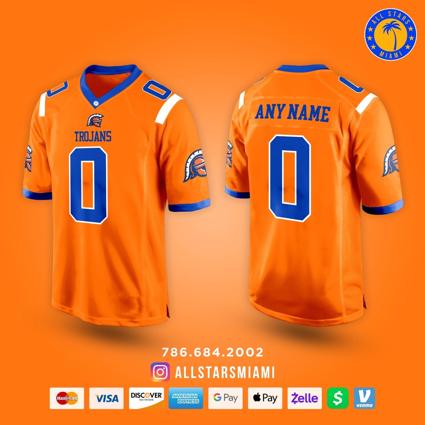 HIALEAH MIAMI LAKES TROJANS (HML) FOOTBALL JERSEYS