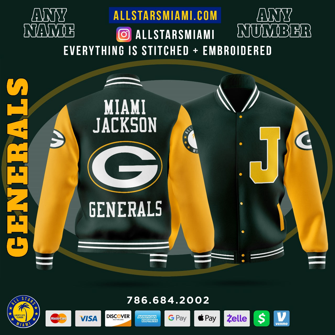 GENERALS VARSITY LETTERMAN JACKET