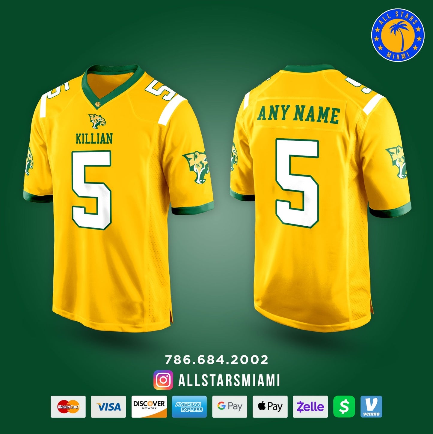 Killian Cougars Football Jerseys