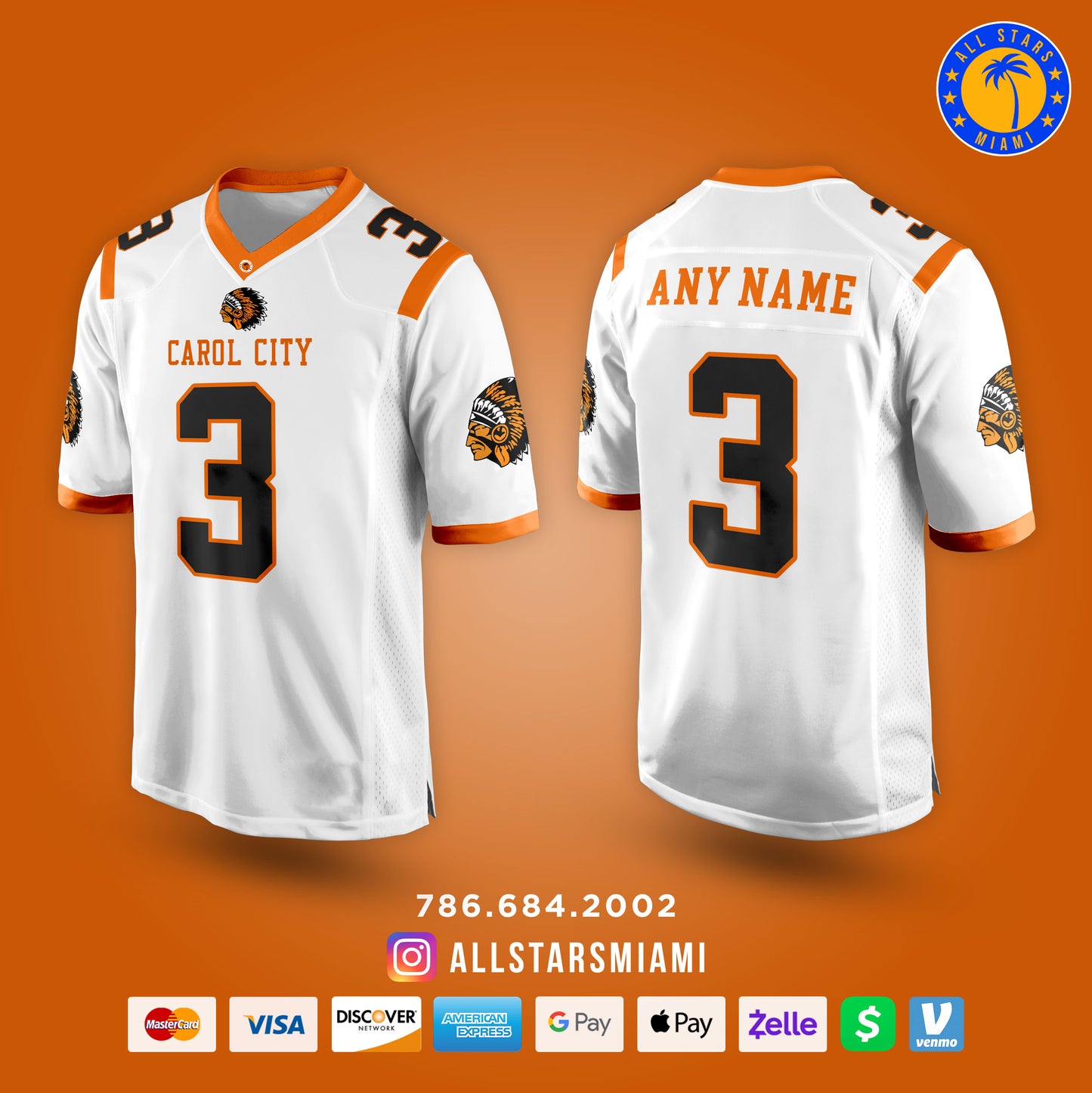 CAROL CITY CHIEFS FOOTBALL JERSEY