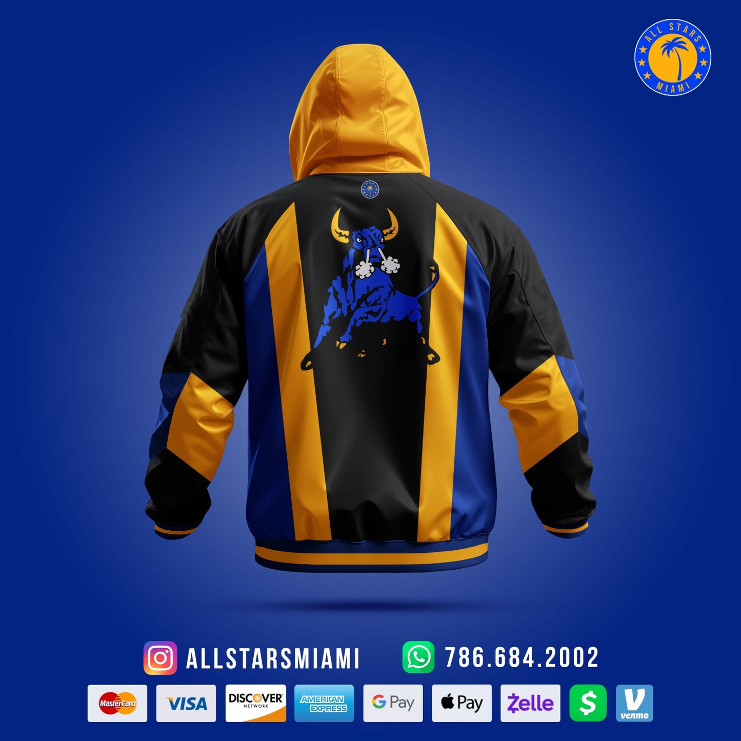 MIAMI NORTHWESTERN BULLS WINDBREAKER JACKET (BLACK EDITION)