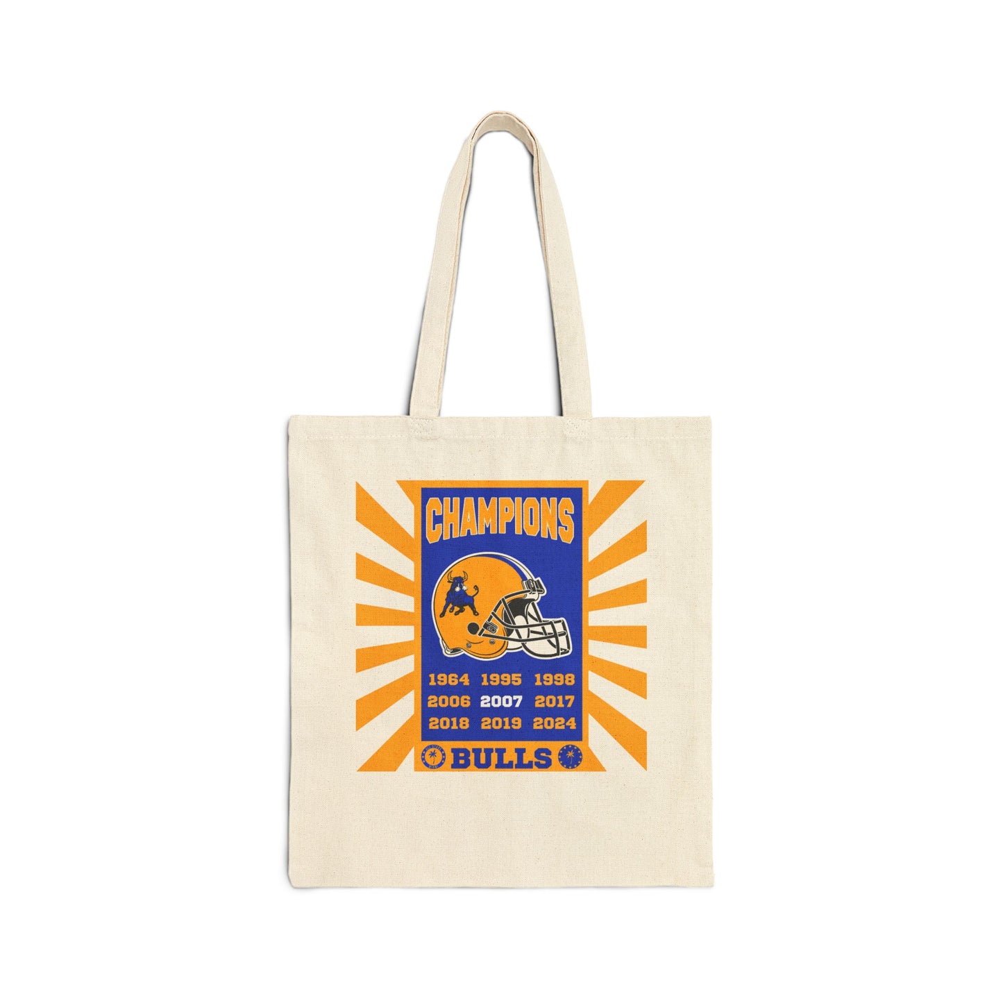 MIAMI NORTHWESTERN BULLS CHAMPIONSHIP COTTON CANVAS TOTE