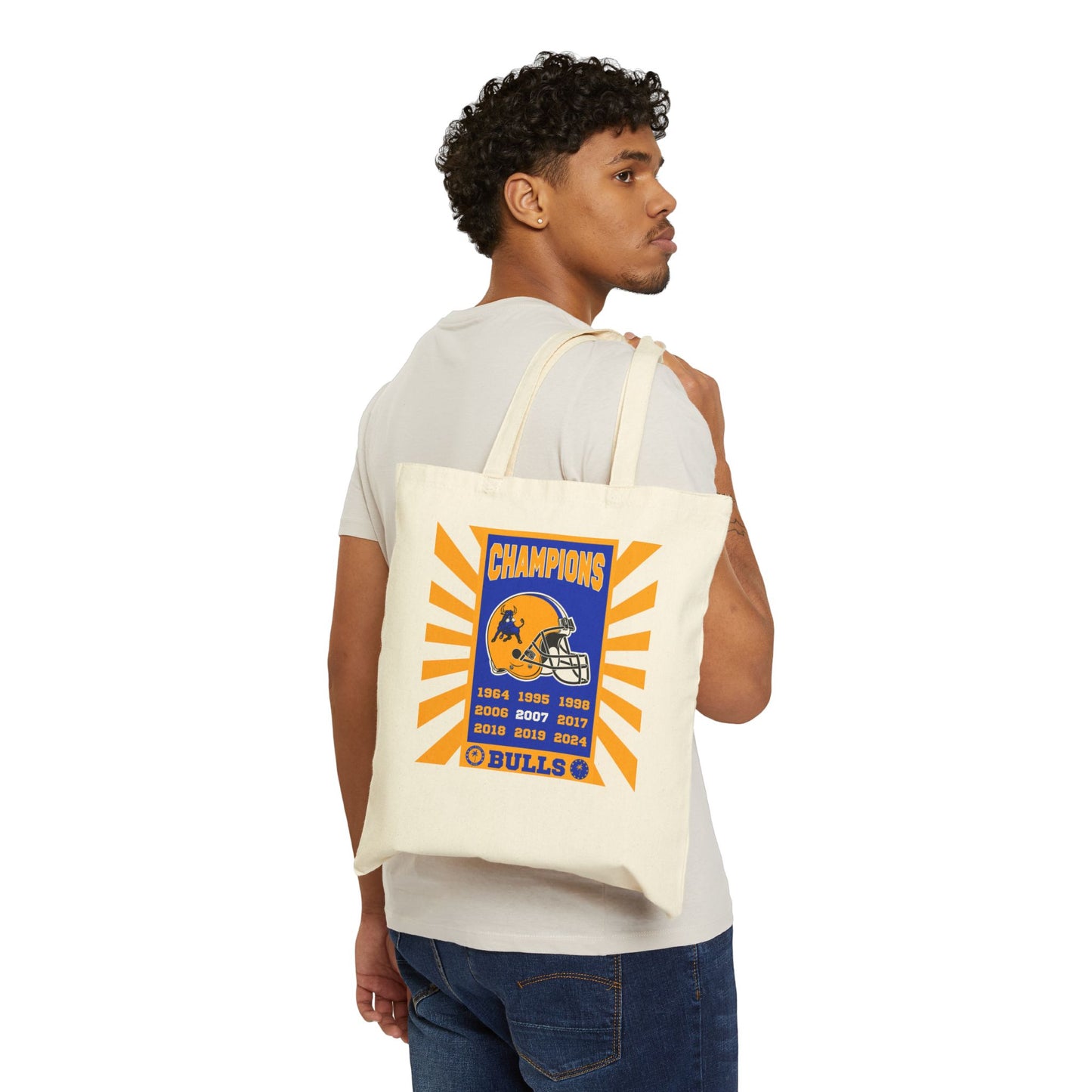 MIAMI NORTHWESTERN BULLS CHAMPIONSHIP COTTON CANVAS TOTE