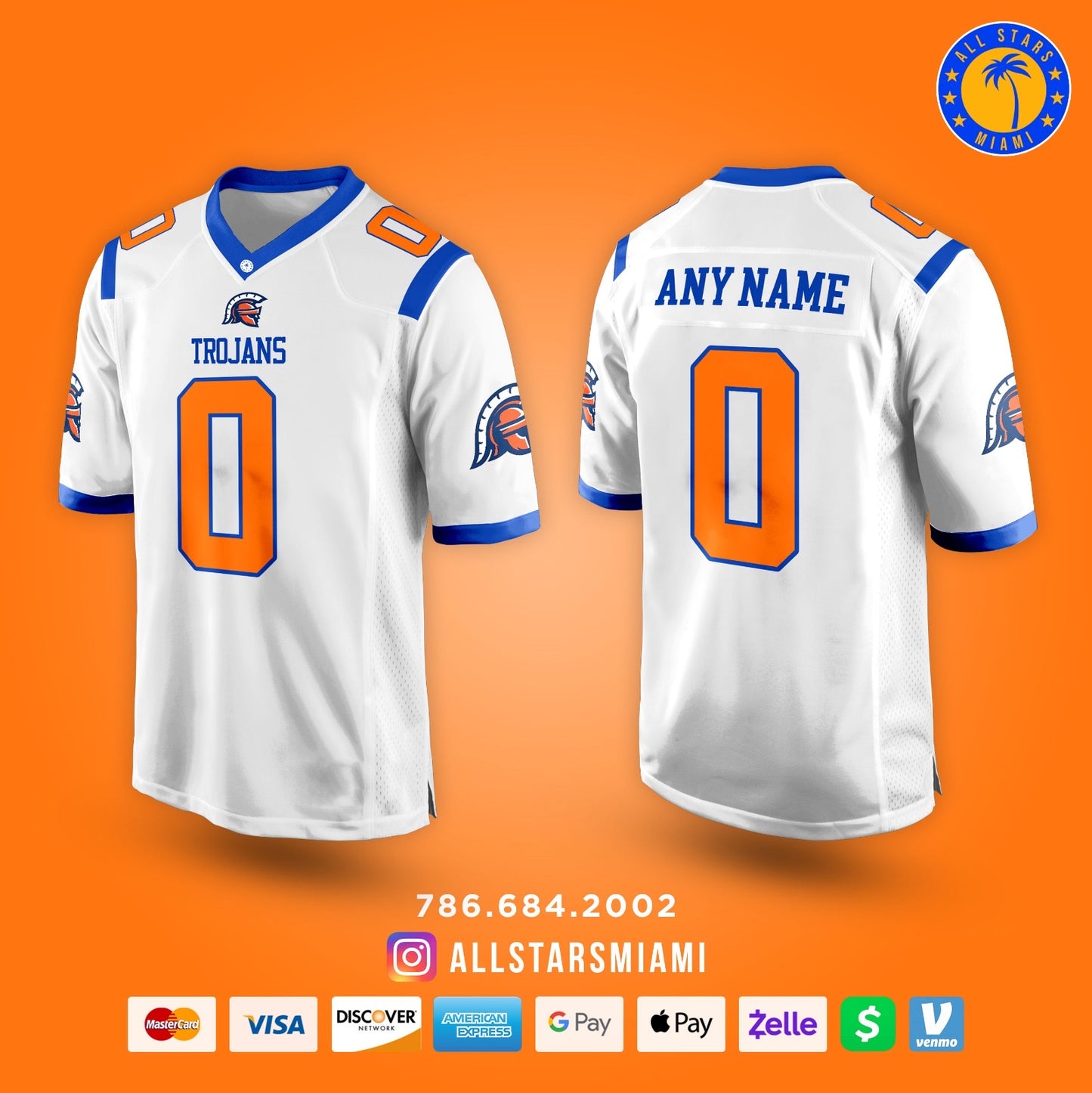 HIALEAH MIAMI LAKES TROJANS (HML) FOOTBALL JERSEYS