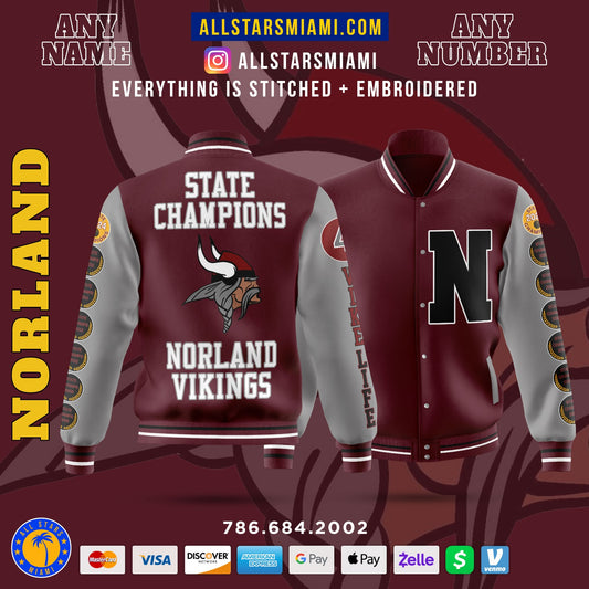 Miami Norland 2024 STATE CHAMPIONS Exclusive Letterman Jacket