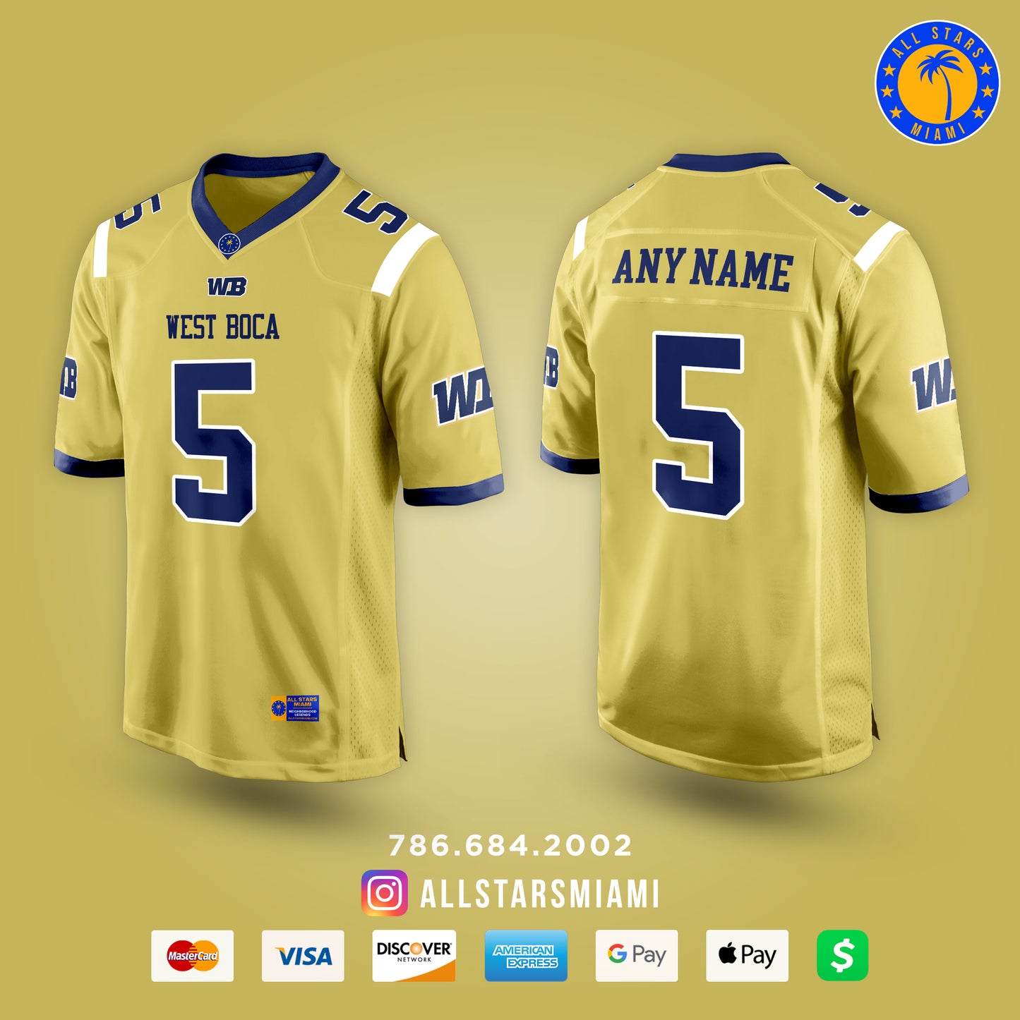 WEST BOCA FOOTBALL JERSEY