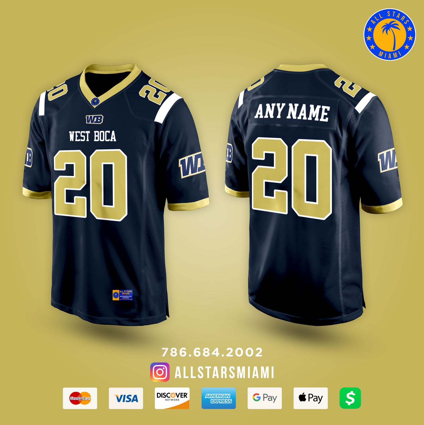 WEST BOCA FOOTBALL JERSEY