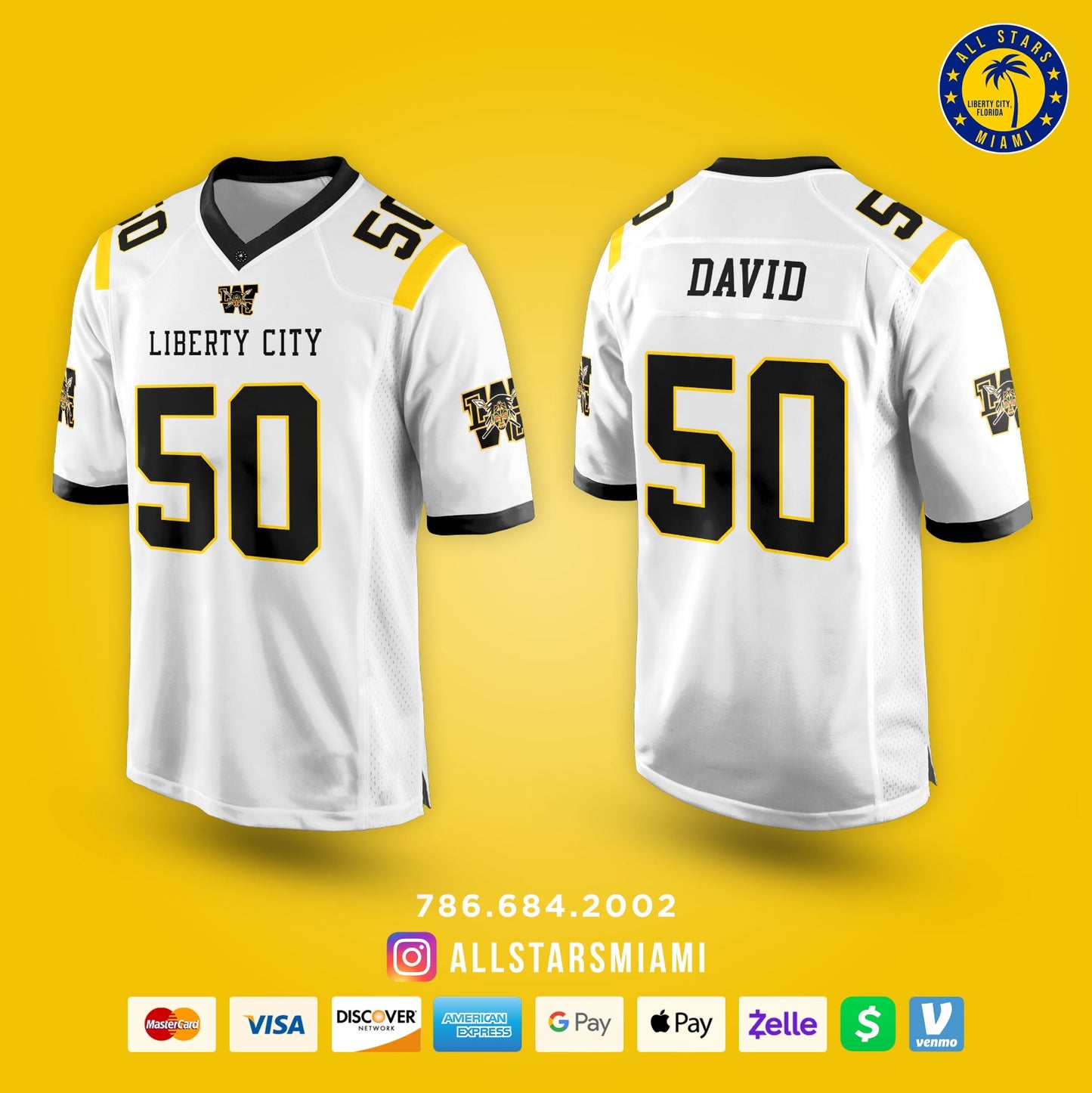 LIBERTY CITY WARRIORS FOOTBALL JERSEY