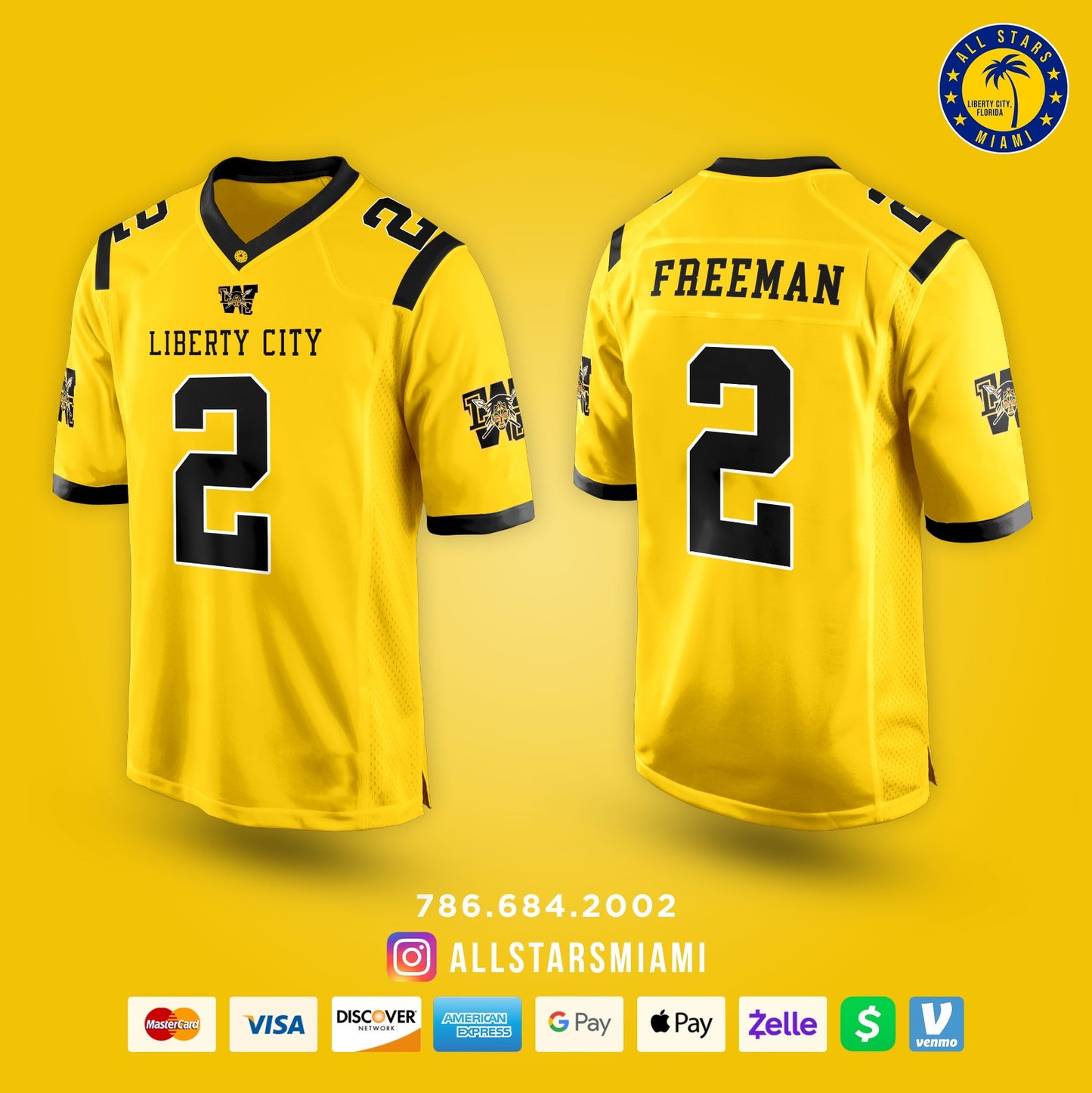 LIBERTY CITY WARRIORS FOOTBALL JERSEY