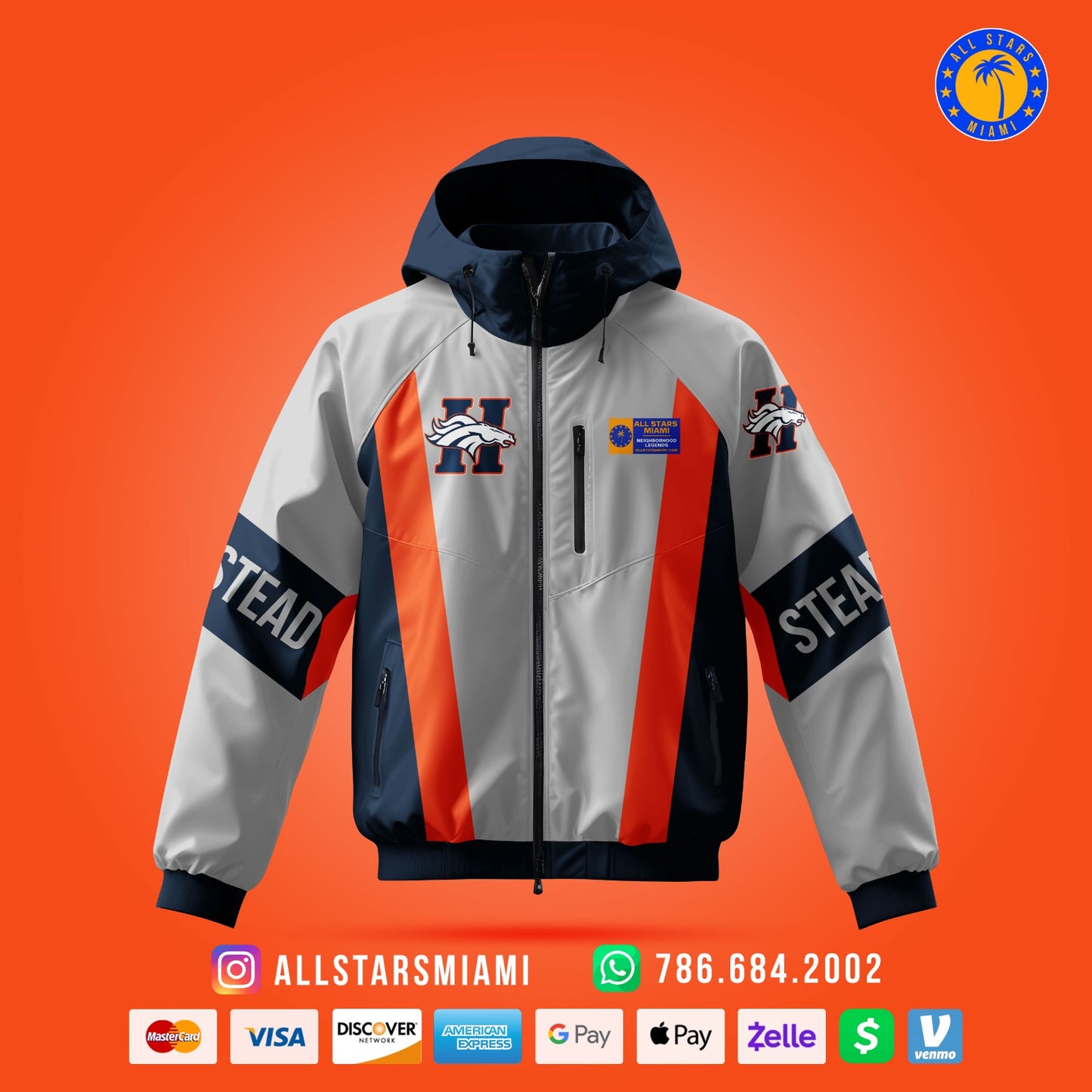 HOMESTEAD BRONCOS WINDBREAKER JACKET