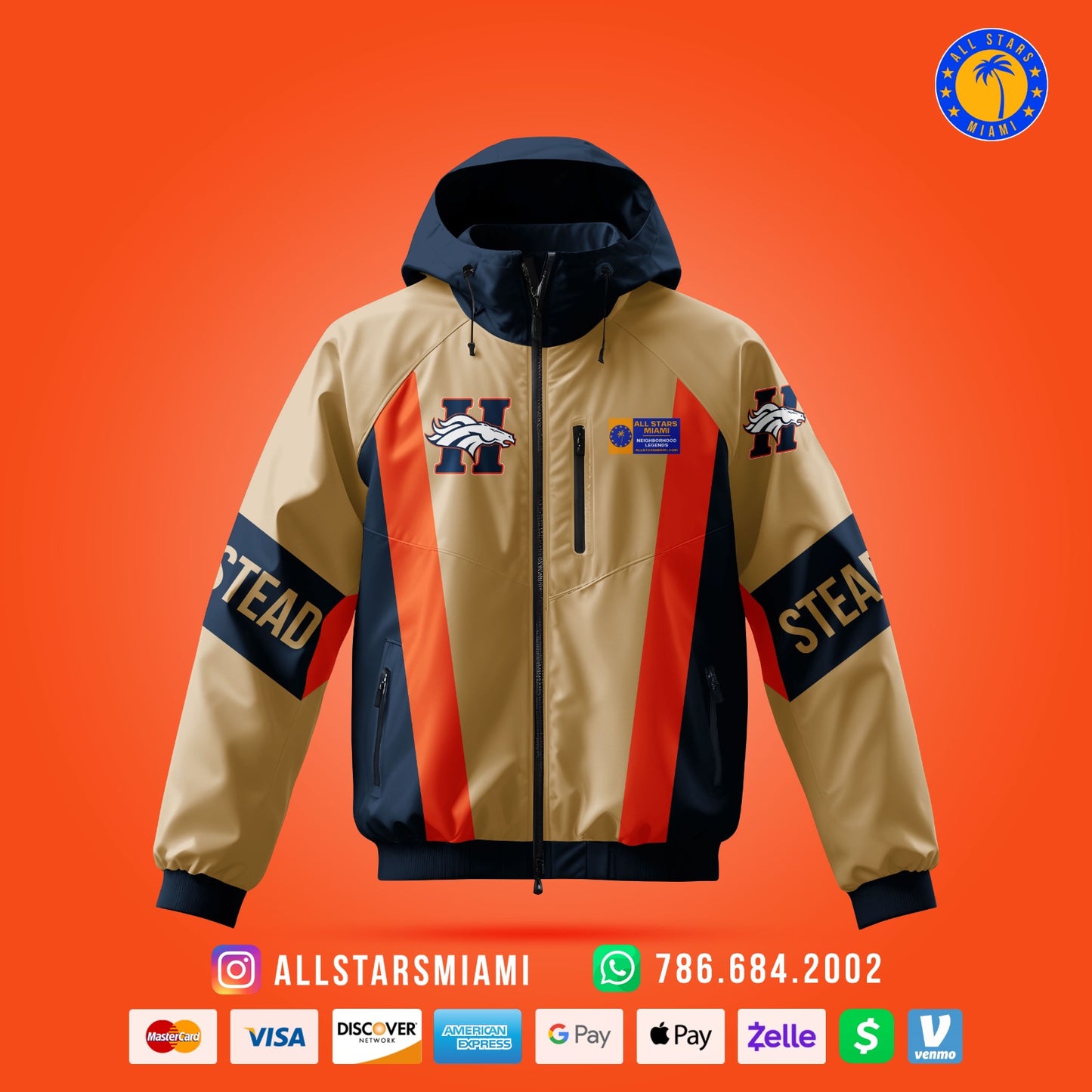 HOMESTEAD BRONCOS WINDBREAKER JACKET