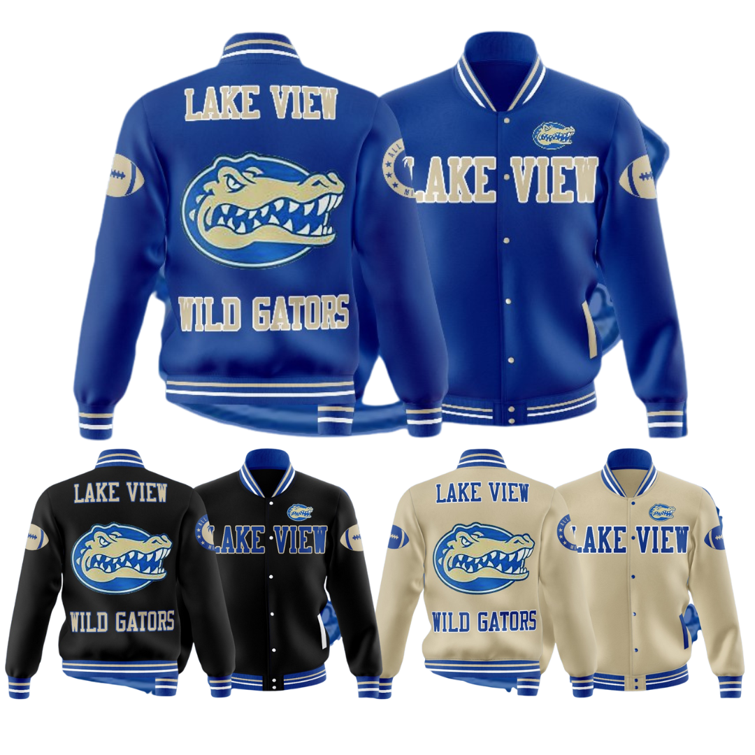 LAKE VIEW WILD GATORS SATIN BOMBER JACKET