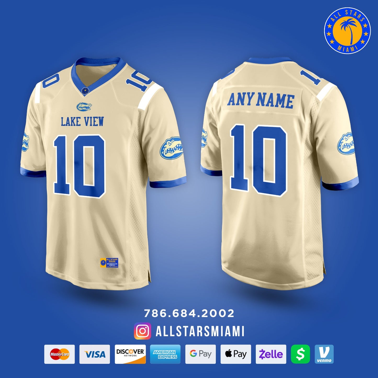 Lake View Wild Gators Football Jersey