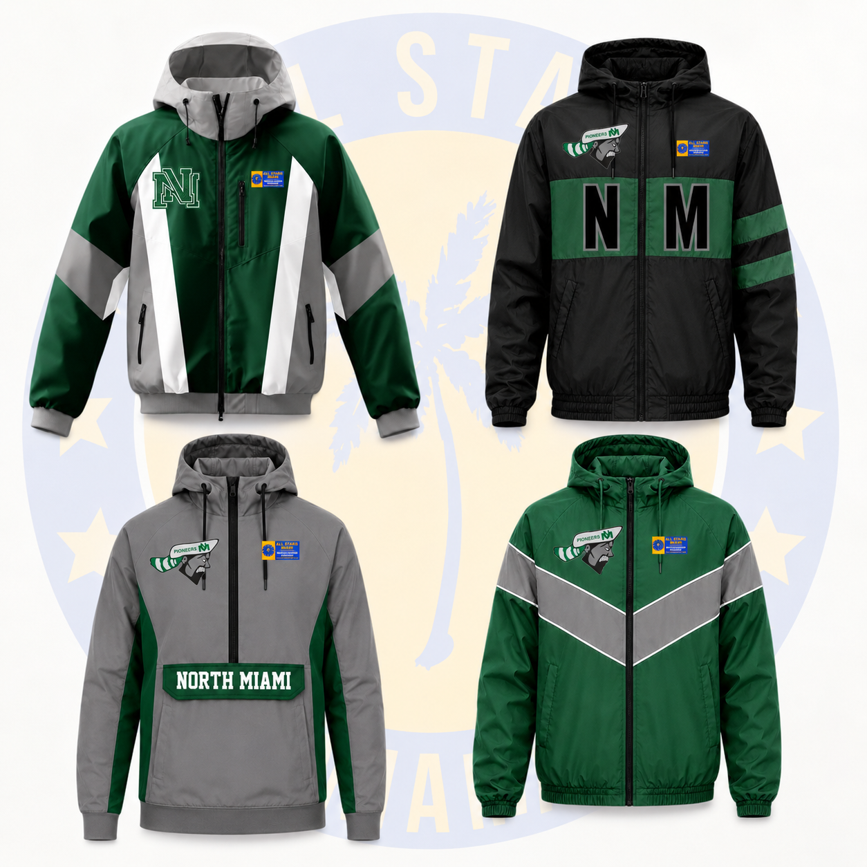 North Miami Pioneers Windbreaker Jackets