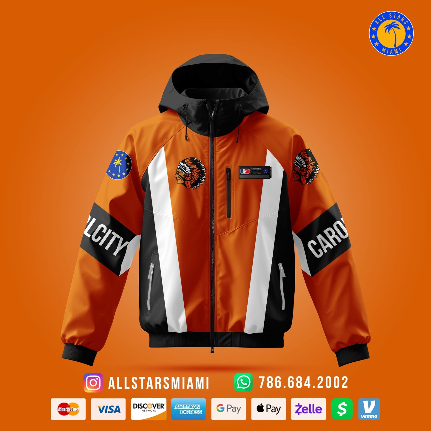 MIAMI CAROL CITY CHIEFS WINDBREAKER JACKET