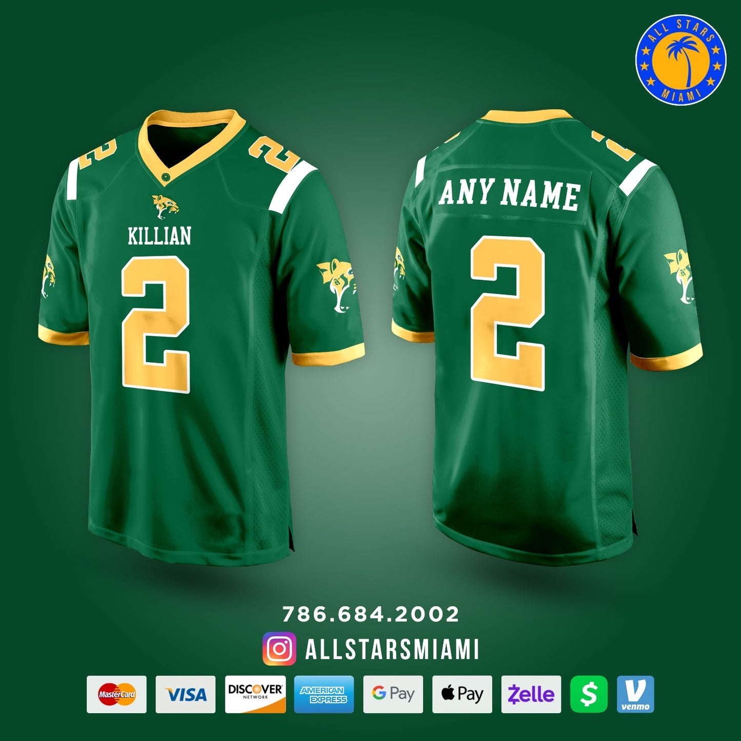 Killian Cougars Football Jerseys