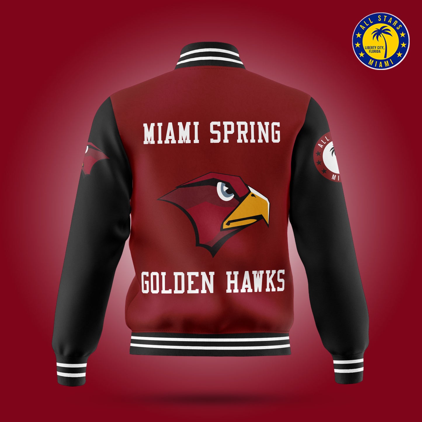 Miami Springs Golden Hawks VARSITY LETTERMAN JACKET