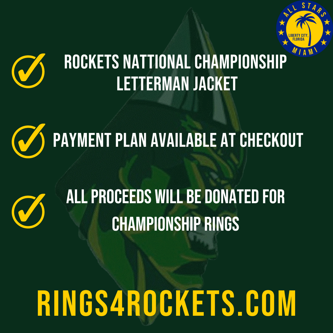 EXCLUSIVE NATIONAL CHAMPIONSHIP MIAMI CENTRAL ROCKETS LETTERMAN JACKET ...